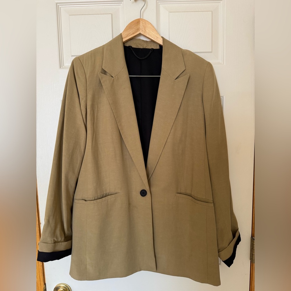 All Saints tan oversized Blazer